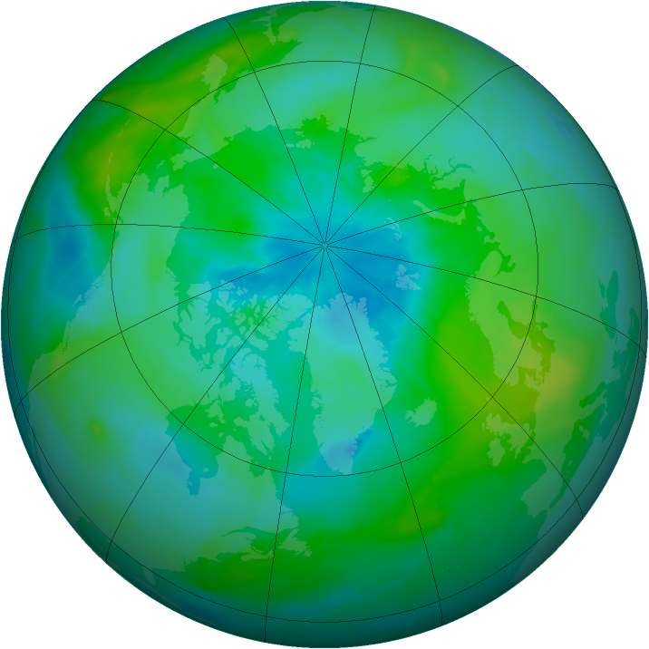 Arctic ozone map for 24 August 2014